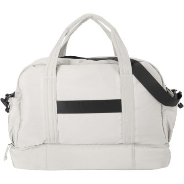 Logo trade promotional merchandise photo of: Puffer GRS recycled duffel bag with insulated bottom 30L