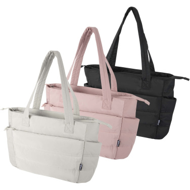 Logo trade promotional products image of: Puffer 15.6" GRS recycled laptop tote bag 18L