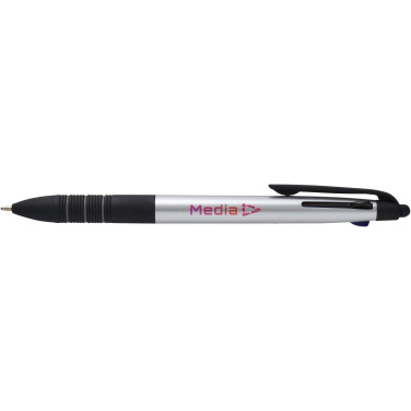 Logo trade promotional merchandise picture of: Trine 3-ink RCS recycled ballpoint pen with stylus
