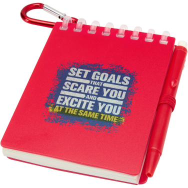 Logotrade corporate gift image of: Lig Mini recycled outdoor soft cover notebook and ballpoint pen set (black ink)