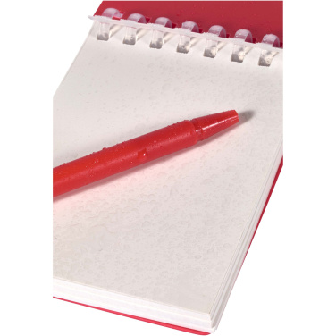 Logotrade corporate gift image of: Lig Mini recycled outdoor soft cover notebook and ballpoint pen set (black ink)
