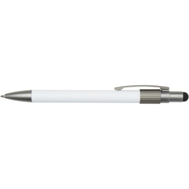 Logo trade corporate gifts picture of: Rill RCS recycled ballpoint pen with stylus and fidget spinner (black ink)