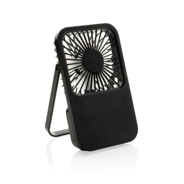 Logo trade promotional merchandise image of: Aervina RCS recycled plastic re-chargeable desk fan
