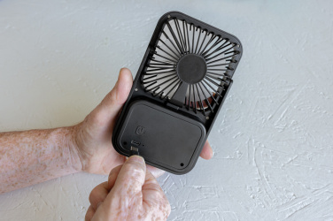 Logotrade promotional product picture of: Aervina RCS recycled plastic re-chargeable desk fan