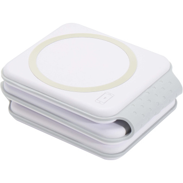 Logo trade promotional products picture of: Armus 3-in-1 15W recycled plastic foldable wireless charger