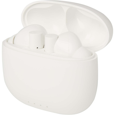 Logo trade promotional giveaway photo of: Alterf recycled plastic True Wireless Bluetooth® headset with silicone eartips