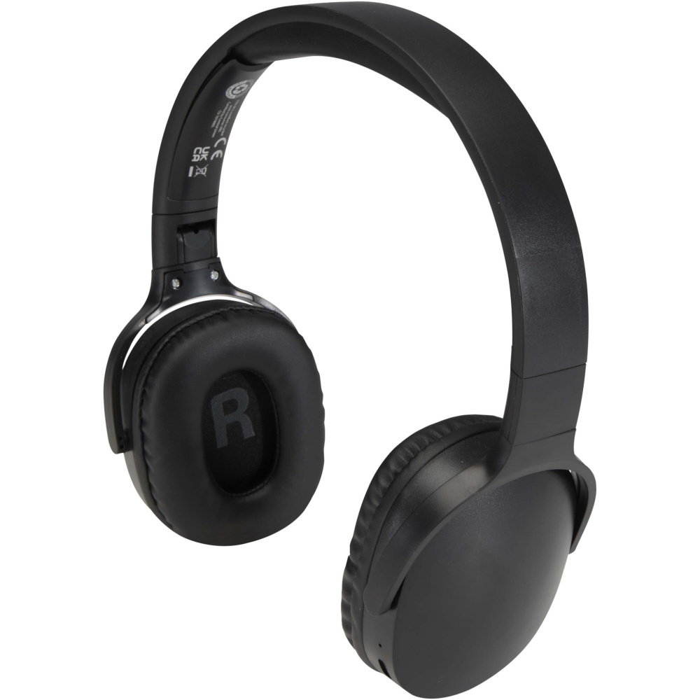 Logo trade promotional gift photo of: Ancha recycled plastic over-ear wireless Bluetooth® headset