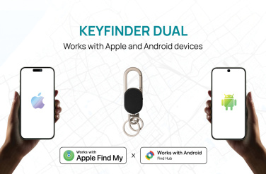 Logo trade promotional merchandise image of: Keyfinder Dual keychain with worldwide locating