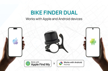 Logo trade promotional items picture of: Bike finder Dual RCS bike bell with worldwide locating