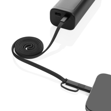 Logotrade promotional item image of: Arc RCS recycled Ultra-thin 60W 2 in 1 magnetic cable