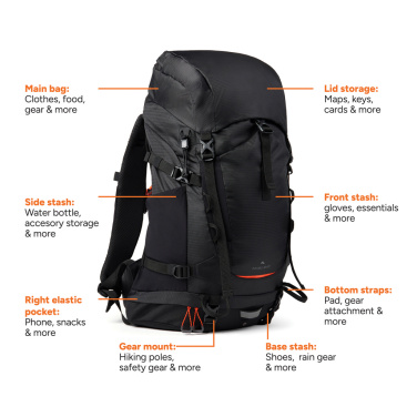 Logotrade promotional giveaway image of: Nordic Drift Trail RCS backpack 33L