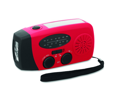 Logo trade promotional giveaways picture of: Portable radio SOS with LED torch