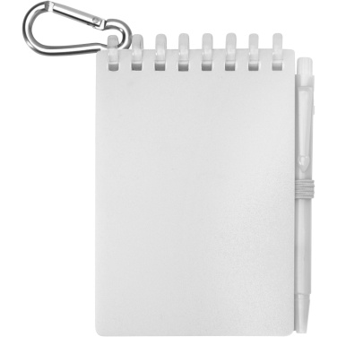 Logo trade promotional items image of: Lig Mini recycled outdoor soft cover notebook and ballpoint pen set (black ink)