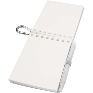 Logo trade promotional item photo of: Lig Mini recycled outdoor soft cover notebook and ballpoint pen set (black ink)