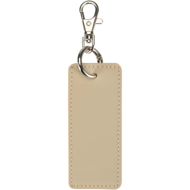 Logo trade promotional merchandise image of: Resi Plus GRS recycled rectangle charm keychain