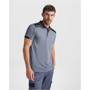 Logo trade promotional items image of: Samurai 160 g/m2 unisex antibacterial short sleeve polo 