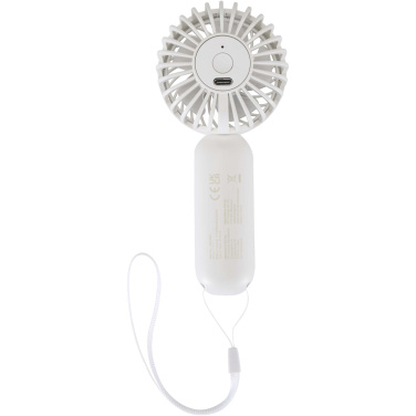 Logo trade corporate gifts image of: Aervia recycled plastic portable fan