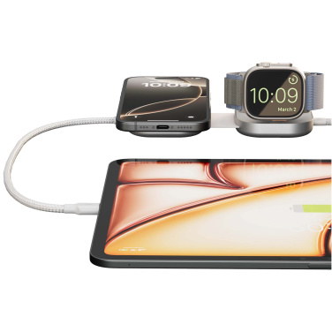 Logo trade promotional gifts image of: Zens Pro 3 140W USB-C 3-in-1 charging cable