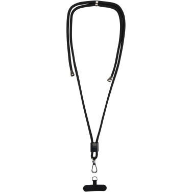 Logo trade corporate gift photo of: Vega adjustable recycled smartphone lanyard