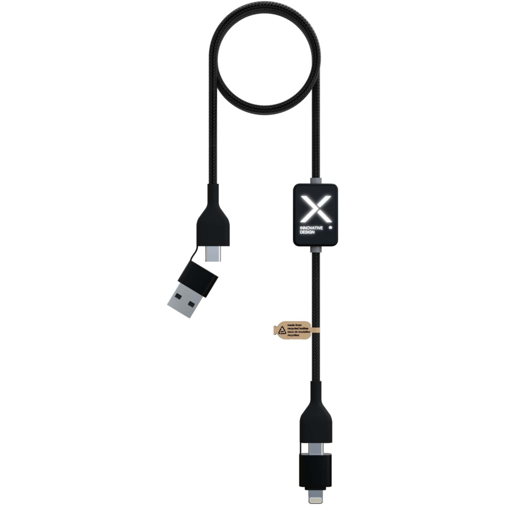 Logotrade promotional product picture of: SCX.design C32 60W switch charging cable with light-up logo