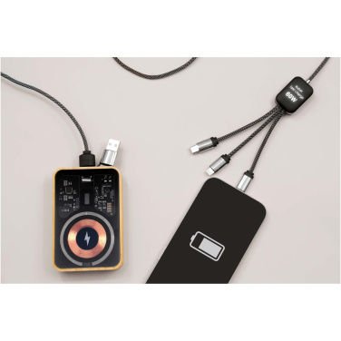 Logo trade promotional giveaways image of: SCX.design C33 60W Type-C charging cable with dual light-up logo
