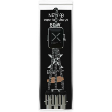 Logotrade promotional giveaway picture of: SCX.design C33 60W Type-C charging cable with dual light-up logo