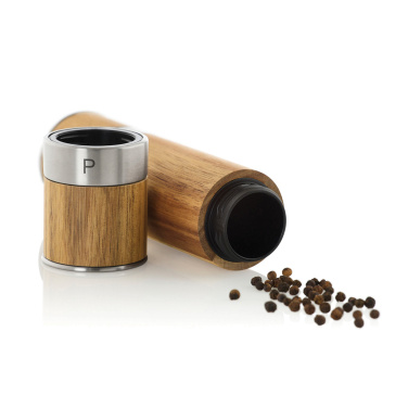 Logo trade promotional giveaways picture of: AdHoc Duomill Pepper and salt double mill