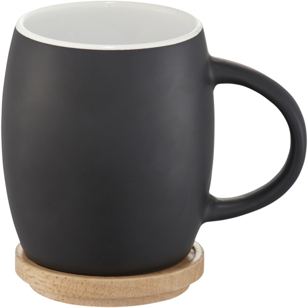 Logo trade meene pilt: Kolde 400 ml keraamiline kruus puidust alusega