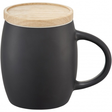 Logo trade ärikingid foto: Kolde 400 ml keraamiline kruus puidust alusega
