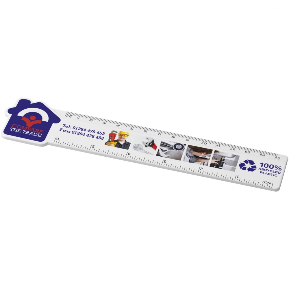Logotrade firmakingi foto: Tait 15 cm majakujuline taaskasutatud plastikust joonlaud