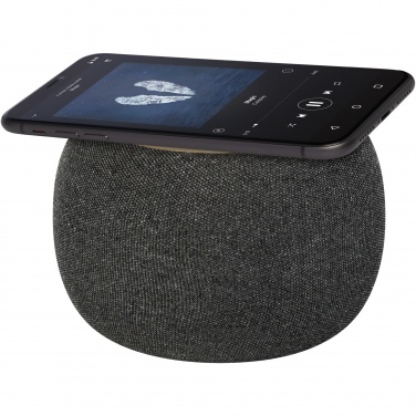 Logo trade reklaamtoote pilt: Ecofiber bambusest/RPET Bluetooth® kõlar ja juhtmevaba laadimisalus