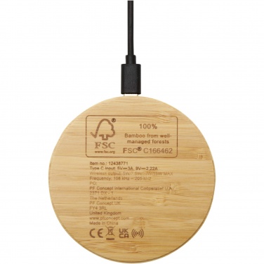 Logotrade firmakingitused pilt: Essence 15W bambusest juhtmevaba laadimisalus