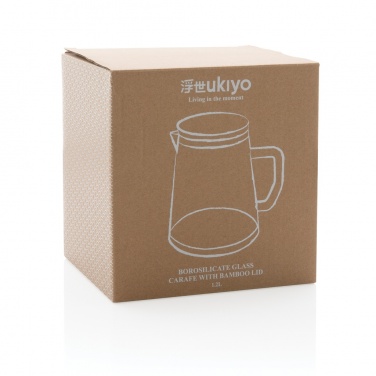Logotrade firmakingituse foto: Ukiyo boorsilikaatklaasist karahvin bambusest kaanega 1,2L