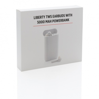 Logo trade firmakingituse pilt: Liberty TWS kõrvaklapid 5000 mAh toitepangaga