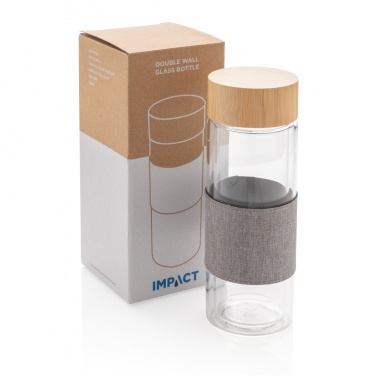 Logotrade reklaamkingid pilt: Impact topeltseinaga borosilikaatklaasist pudel