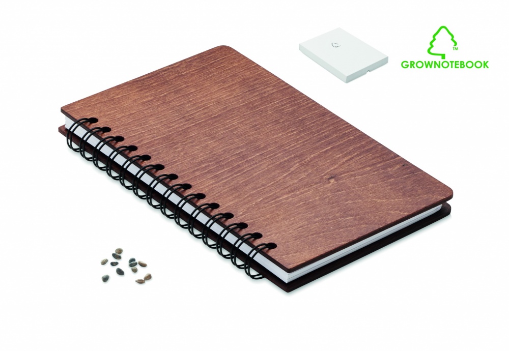 Logotrade ärikingituse foto: A5 kasepuidust märkmik GROWBOOK™