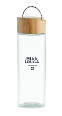 Logotrade ärikingi foto: Klaaspudel 500ml bambusest kaas