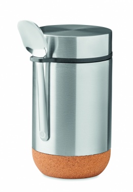Logotrade reklaamtoote foto: Topeltseintega toidutermos lusikaga 400 ml