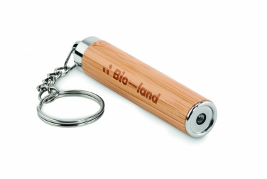 Logotrade reklaamtoote foto: Mini bambusest taskulamp võtmerõngaga