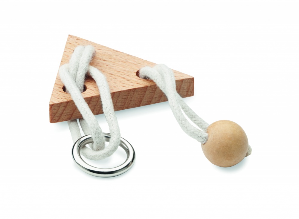 Logotrade ärikingituse foto: Puidust ajuteemaline kolmnurk