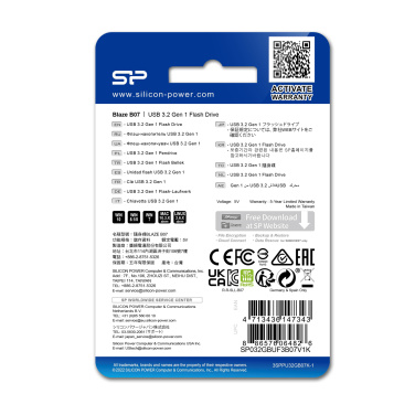 Logo trade reklaamtoote pilt: PENDRIVE SILICON POWER BLAZE - B07 3.2 16GB