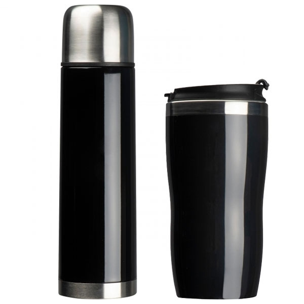 Logotrade meene foto: Vaakumtermose ja joogitopsi komplekt SPLIT 450 ml