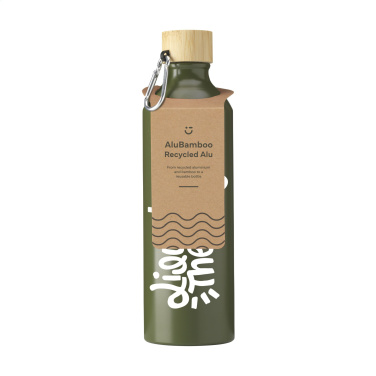 Logo trade reklaamkingituse pilt: AluBamboo GRS Recycled Alu 750 ml veepudel