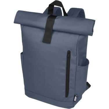 Logo trade reklaamtoote pilt: Byron 15,6" GRS RPET rull-top seljakott 18L