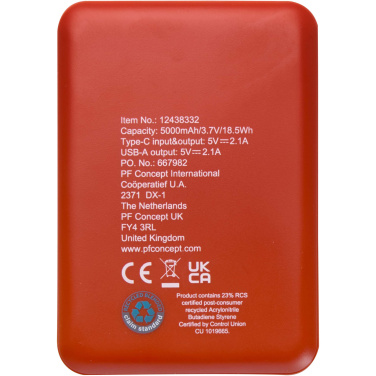 Logotrade firmakingitused pilt: Asama 5000 mAh Type-C taaskasutatud plastist akupank