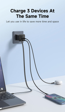 Logo trade reklaamkingid foto: Urban Vitamin Mendocino 65W GaN laadija sissetõmmatav kaabel