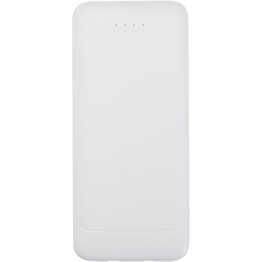 Logo trade firmakingid foto: Adhil 10 000 mAh 10W taaskasutatud plastist akupank kahe sisseehitatud kaabliga