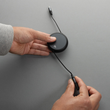 Logo trade reklaamkingi pilt: Terra RCS alumiiniumist sissetõmmatav 240W 2-in-1 kaabel