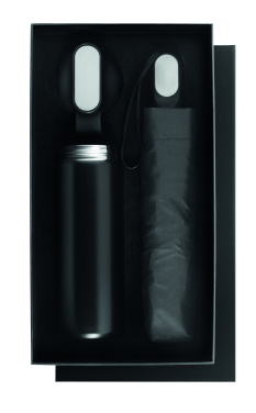 Logotrade ärikingituse foto: HITHERE kinkekomplekt termospudeli ja vihmavarjuga