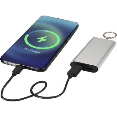 Logotrade ärikingitused pilt: Arcturus 2000 mAh taaskasutatud alumiiniumist akupank võtmehoidjaga